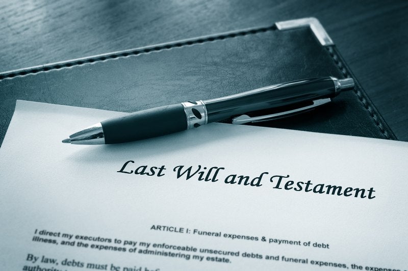 Last Will and Testament Document